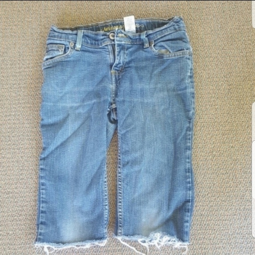 Arizona Jeans Bermuda Fringe Sparkle Denim Shorts